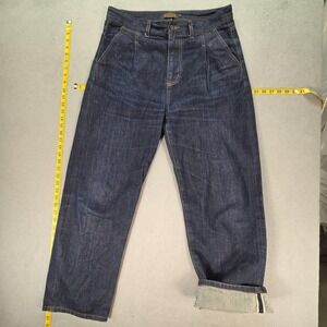 Beslow Jeans Mens Selvedge Blue Denim Dark Wash Relaxed Fits 33x28